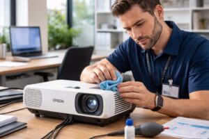assurez la performance optimale de votre vidéoprojecteur epson en agence grâce à une maintenance régulière et une routine d'entretien efficace.