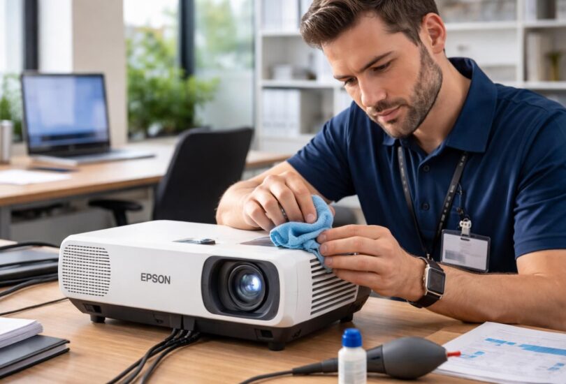 assurez la performance optimale de votre vidéoprojecteur epson en agence grâce à une maintenance régulière et une routine d'entretien efficace.